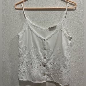 White Spaghetti-Strap Blouse